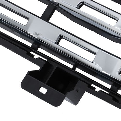 Solid Spare For GMC Sierra 1500 2022-2024 84878064 Front Upper Grille W/ Camera Hole Chrome