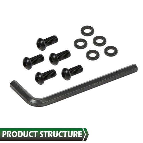 Solid Spare Fit For 99-19 Harley Derby Cover Black 10pcs Allen Screw Bolt Kit w/ Wrench