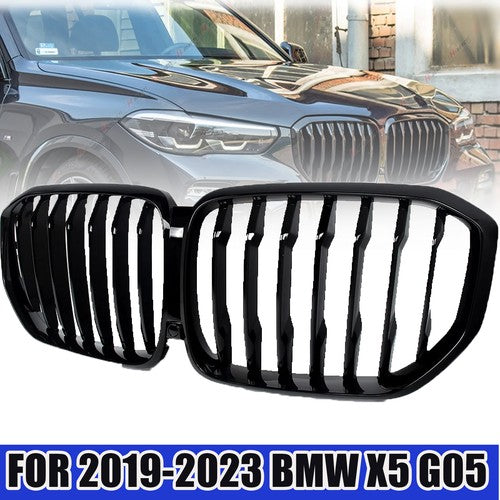 For BMW X5 G05 2019-2021 2022 2023 Gloss Black M-Performance Front Kidney Grille