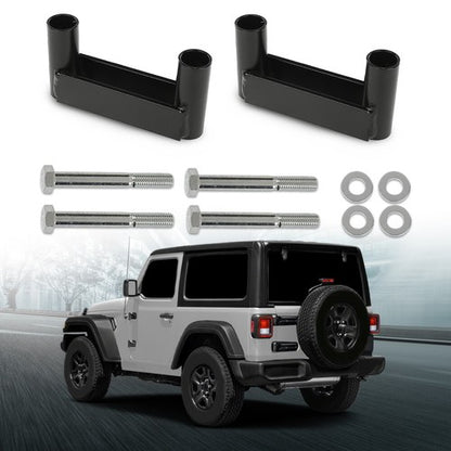 Solid Spare Rear Shock Extender Kit For 2-4" Lift Fit For 2007-2018 Jeep Wrangler JK JKU