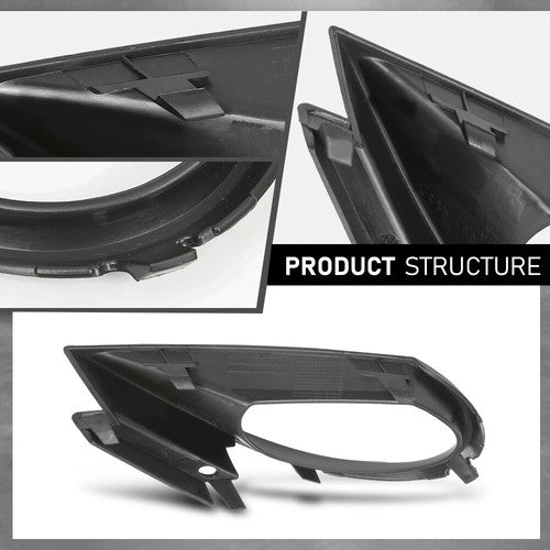 Solid Spare Fit For 2010-2015 Audi Q7 Front Bumper Fog Light Bezel Lamp Cover Right Side