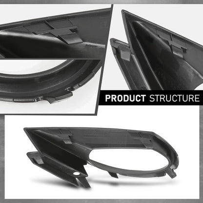 Solid Spare Fit For 2010-2015 Audi Q7 Front Bumper Fog Light Bezel Lamp Cover Right Side