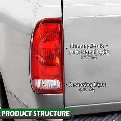 Solid Spare Fit For 1997-2003 Ford F-150 99-07 F-250 Super Duty Tail Light Lamp Driver Side