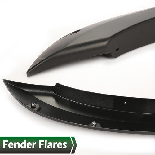 Solid Spare Black Fit For 2007-2013 Toyota Tundra Pocket Rivet Style Fender Flares 4pcs