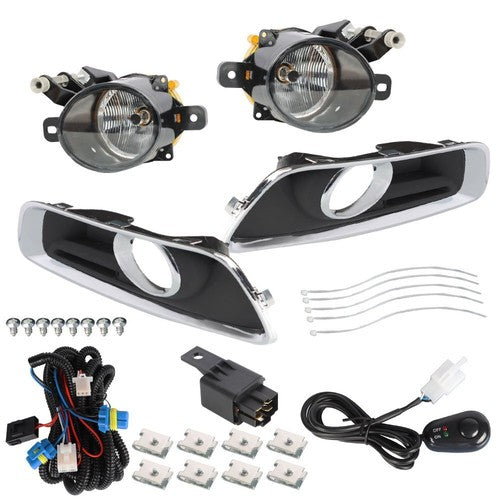 Solid Spare Left+Right Fog Lights Halogen Lamp Clear Lens+Switch For Chevrolet Malibu 13-15