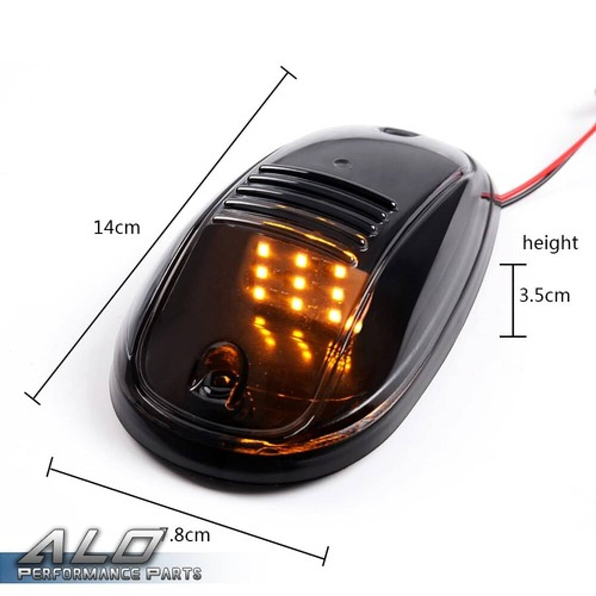 Solid Spare FIT FOR CAR VEHICLE TRUCK ROOF AMBER LED MARKER LIGHTS LAMPS W/ WIRING KIT