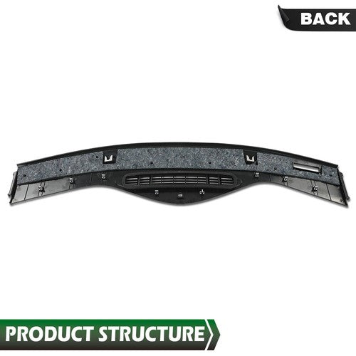 Solid Spare Upper Dash Trim Defroster Vent Panel Bezel Fit For 2005-2010 Pontiac G6 Black