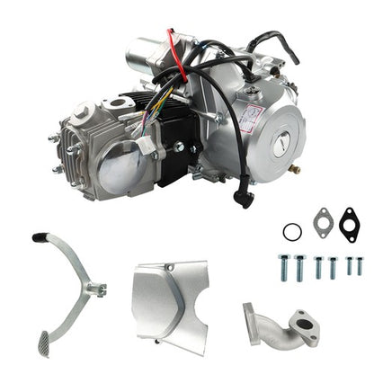 Solid Spare 125cc Engine Motor 4 Stroke ATV Semi Auto 3-Speed w/Reverse For ATV Quad Go Kart