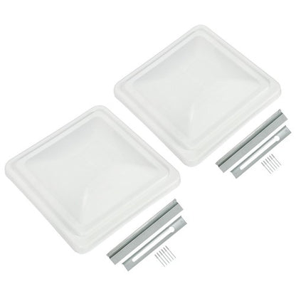 Solid Spare 2 Pack RV Replacement Roof Vent Cover 14"X14" White Camper (Trailer) Vent Cover