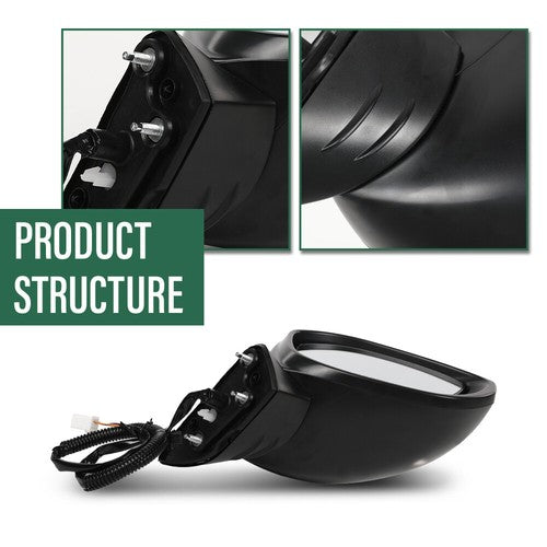 Solid Spare New Fit For 2022-2023 Honda Civic 3 Pin Manual Fold Power Mirror Passenger Side