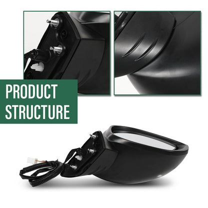 Solid Spare New Fit For 2022-2023 Honda Civic 3 Pin Manual Fold Power Mirror Passenger Side