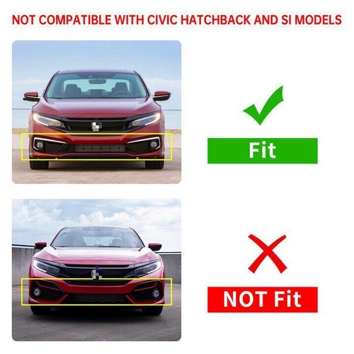 Solid Spare Front Grille For Honda Civic 2019-2021 2020 Coupe Sedan Type-r Style Black Mesh