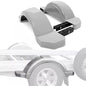 Solid Spare Set Of 2 Single Axle Trailer Fenders w/ Steps For 12" Wheels Tires Skirt Boat