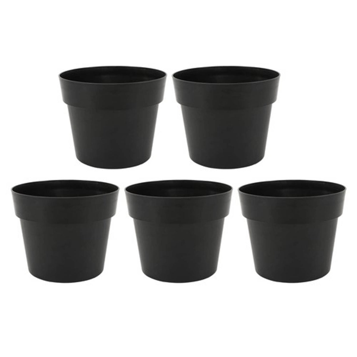 Solid Spare Heavy Duty 5 Gallon Planters Plastic Nursery Pots Flower Plant Pots 5 Pack
