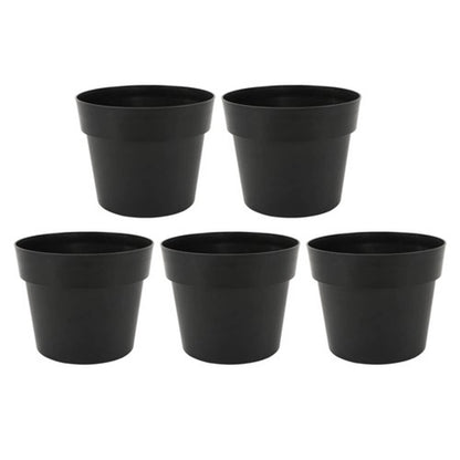Solid Spare Heavy Duty 5 Gallon Planters Plastic Nursery Pots Flower Plant Pots 5 Pack