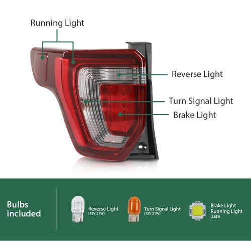 Solid Spare Tail Light Fit For 2016-2019 Ford Explorer Rear Brake Parking Lamp Left Side