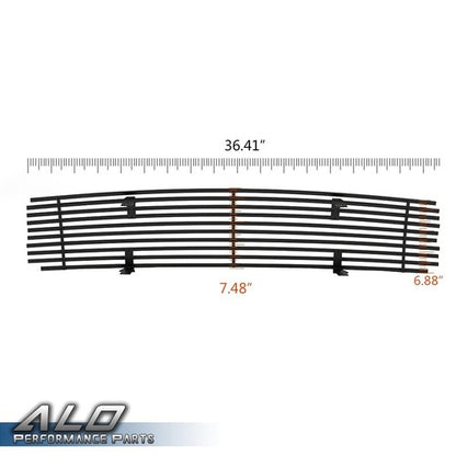 Solid Spare Fit For 2009-2014 Nissan Maxima Front Upper Bumper Black Billet Grille Insert