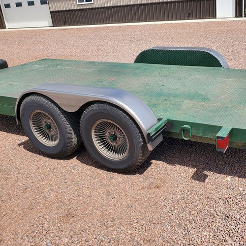 Solid Spare (2) Tandem Teardrop Alloy Steel Fenders 66"L x 18"H x 9"W For Enclosed Trailers