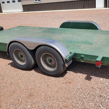 Solid Spare (2) Tandem Teardrop Alloy Steel Fenders 66"L x 18"H x 9"W For Enclosed Trailers