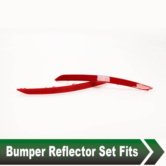 Solid Spare Fit For 17-18 Hyundai Elantra Rear Bumper Reflector Light Left+Right Red