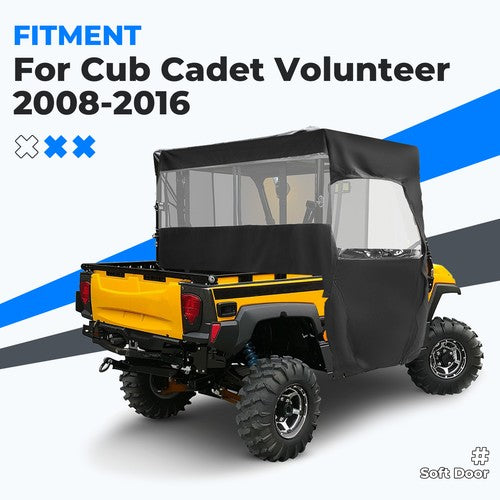 Solid Spare Soft Doors Full Cabin Cab Enclosure For Cub Cadet Volunteer 2008-2016 Rear Panel