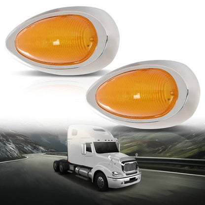 Solid Spare Fit For Freightliner Sleeper Cab Trucks Side Marker Turn Signal LED Lights