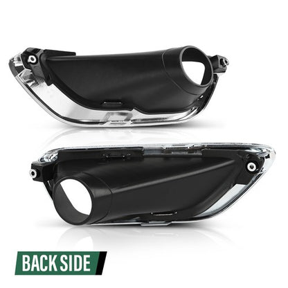 Solid Spare Front Bumper Fog Light Bezel Lamp Trim Fit For 2016-2020 Jeep Grand Cherokee