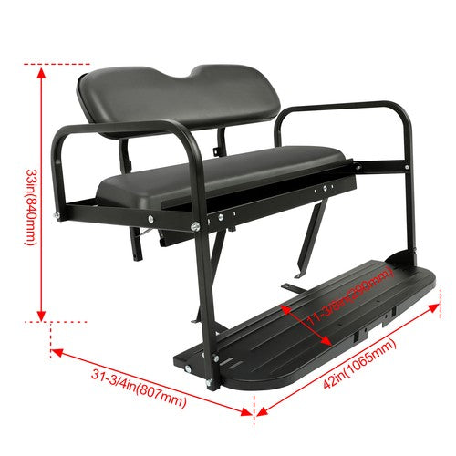 Solid Spare For 2007-2016 Yamaha Drive G29 Golf Cart Flip Folding Rear Seat Back Seat Kit