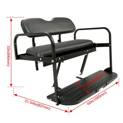 Solid Spare For 2007-2016 Yamaha Drive G29 Golf Cart Flip Folding Rear Seat Back Seat Kit