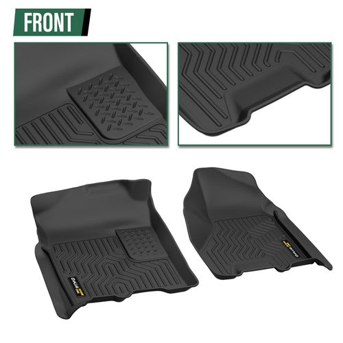 Solid Spare TPE Floor Mats Liners Fit For 2009-2018 Dodge Ram 1500 Crew Cab All Weather
