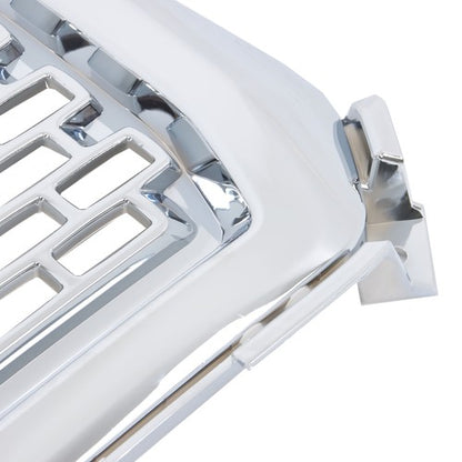 Solid Spare Compatible For GMC Sierra 1500 2014-2015 Chrome Front Bumper Center Mesh Grille