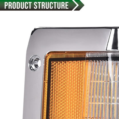 Solid Spare Fit For 90-97 Nissan D21 Pickup Chrome Parking Corner Side Marker Signal Lights
