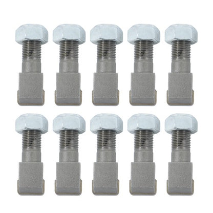 Solid Spare 10x Threaded Stump Grinder Teeth 2-1/2" Fit for Bradco Shaver Ashland Baumaligh