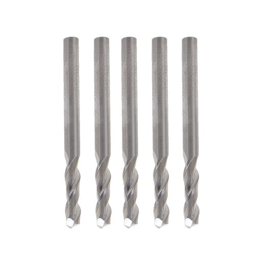 Solid Spare 5 Pack 1/8" Diameter 2 Flute 1/2" LOC 1-1/2" Overall Length Carbide End Mill