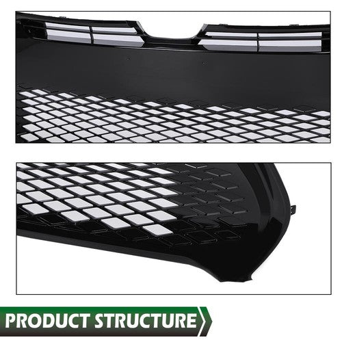 Solid Spare Front Bumper Lower Grille Grill Fit For 2017 2018 2019 Toyota Corolla SE XSE