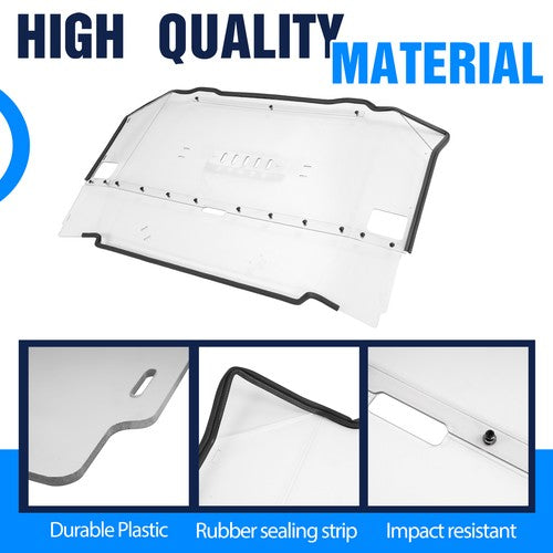 Solid Spare Rear Windshield/Vented Window For 21-2024 2022 23 Yamaha Wolverine RMAX2 X2 1000