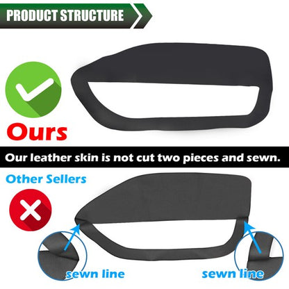 Solid Spare Fit For 05-09 Ford Mustang Door Panel Insert Card Cover Kit Leather 2Pcs