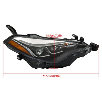 Solid Spare Projector Headlight Assembly Fit For 2017-2019 Toyota Corolla Right Side Black