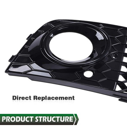 Solid Spare RS4 Style Honeycomb Fog Light Cover Fit For Audi A4 B8 2009-2012 Standard Bumper