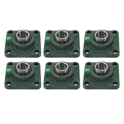 Solid Spare 6Pcs UCF205-16 Pillow Block Flange Bearing 1" Bore Solid Base Self Aligning
