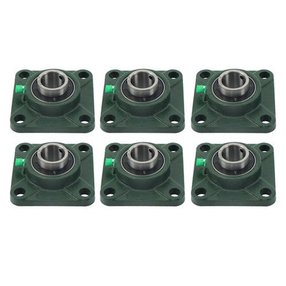 Solid Spare 6Pcs UCF205-16 Pillow Block Flange Bearing 1" Bore Solid Base Self Aligning