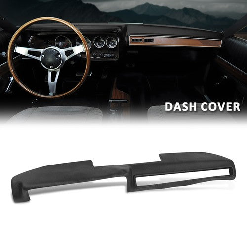 Solid Spare Fit For 1971-1974 Dodge Charger Plymouth TPE Dashboard Dash Cover Overlay Black