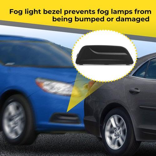 Solid Spare FOG LIGHT COVER BEZEL LEFT & RIGHT SIDE BLACK FIT FOR CHEVROLET MALIBU 2013-2016