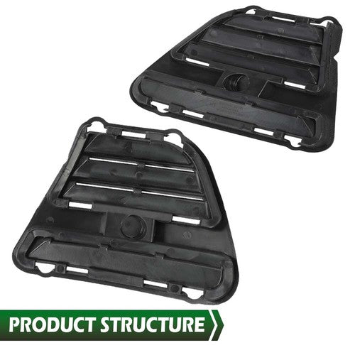 Solid Spare Front Bumper Insert Fog Light Cover Left+Right Fit For 2013-2014 Ford Mustang