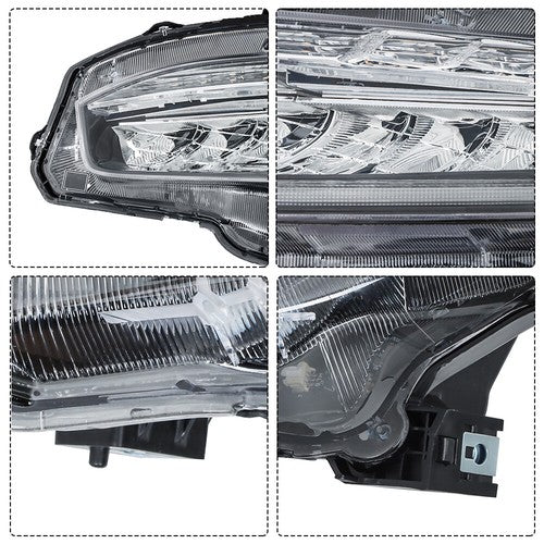 Solid Spare For Honda Civic 2016-2019 LED Headlight Headlamp Clear Housing Driver/Left Side