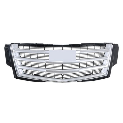 Solid Spare Upper Grille With Hood Molding And Lower Face Bar For Cadillac Escalade 15-20