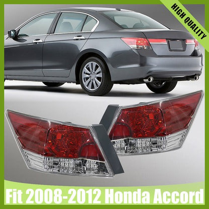 Pair Outer Tail Lights Lamps For 2008-2012 Honda Accord Sedan Left+Right Sides