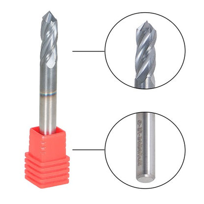 Solid Spare 90 Degree1/4" 4 Flute Carbide End Mill 3/4" Cut Length 2-1/2" Overall Length