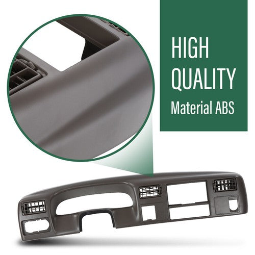 Solid Spare Fit For 1999-2004 Ford F250 F350 Dash Instrument Cluster Radio Trim Bezel Gray