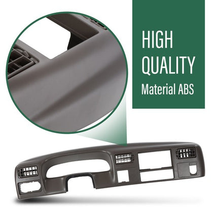 Solid Spare Fit For 1999-2004 Ford F250 F350 Dash Instrument Cluster Radio Trim Bezel Gray